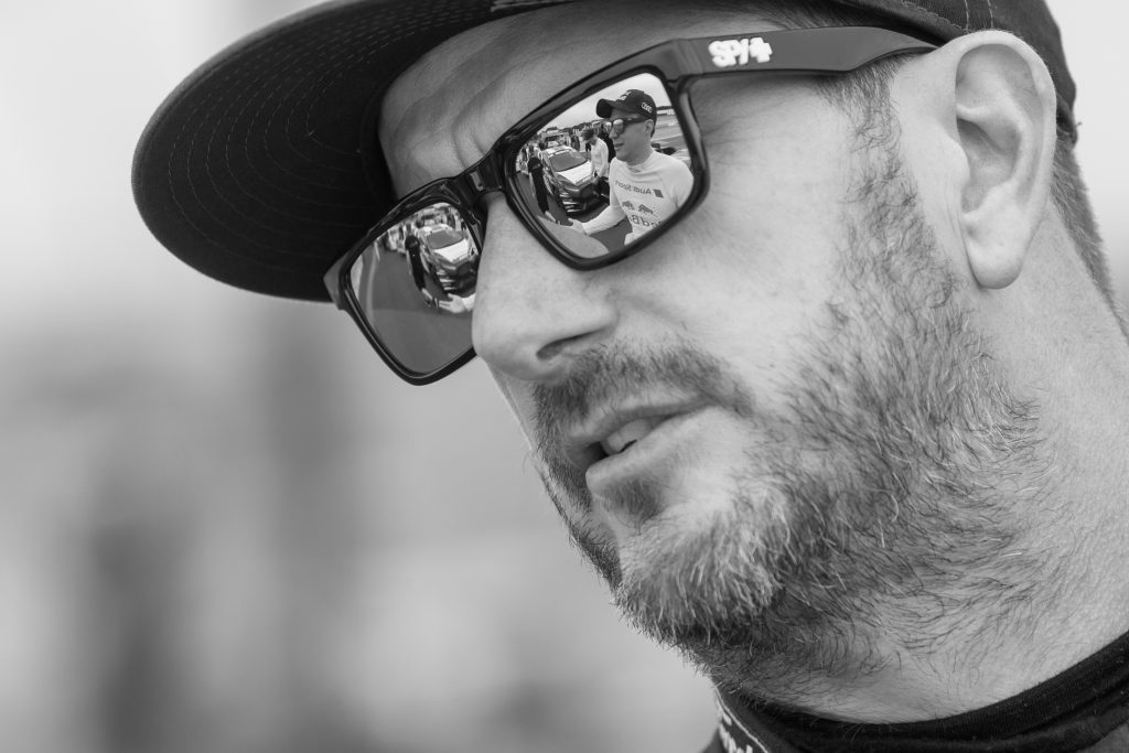 Ken Block in Black and White Photo