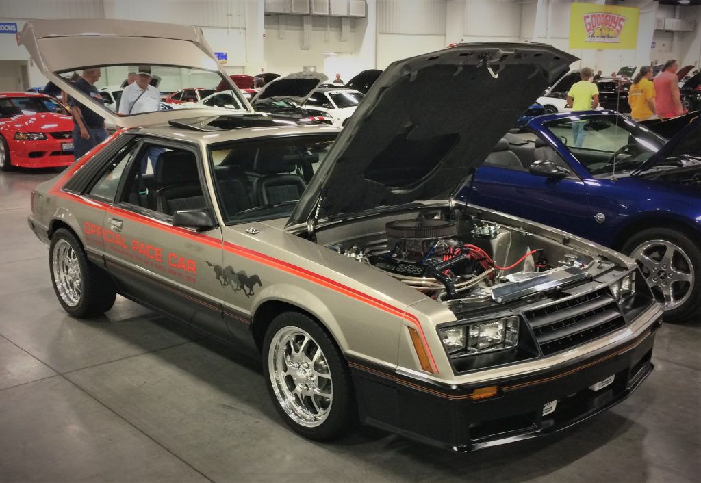 front quarter shot of 1979 ford mustang Indianapolis 500 pace car edition