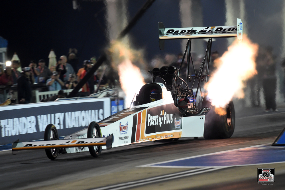 Clay Millican's Top Fuel NHRA Dragster Launches at 2023 Thunder Valley Nationals
