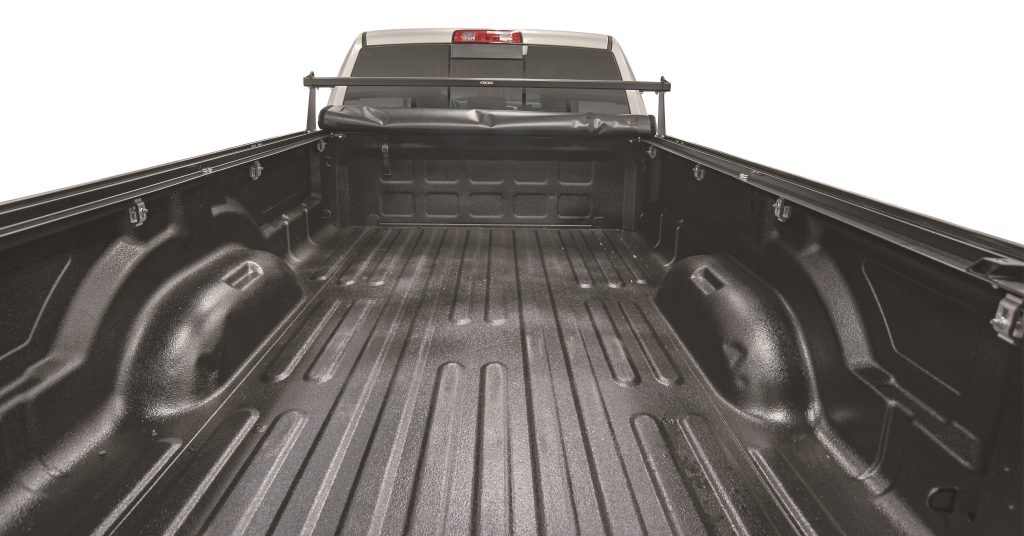 pickup truck bed with spray-on bedliner