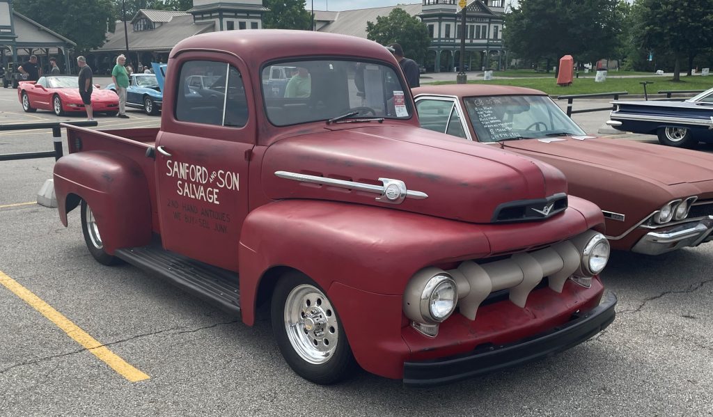 1951 ford f-1 truck in sanford and son salvage tv show livery