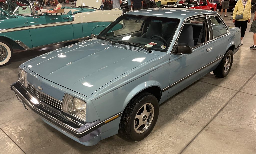1983 chevy cavalier coupe, blue