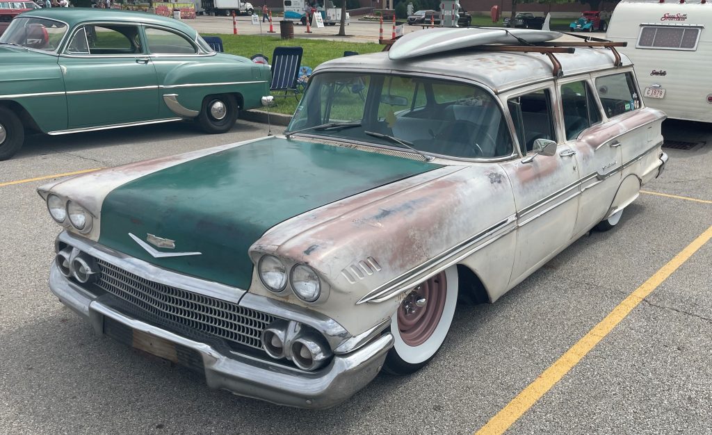 1958 lowered chevy surf wagon