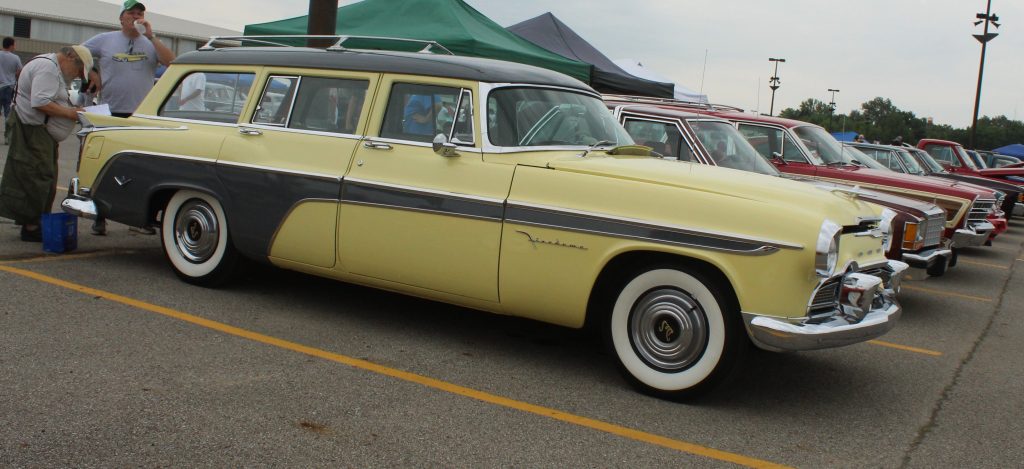 Side view of a 1950s desoto firedome station wagon