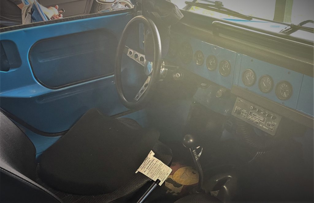 cockpit view of a 1974 VW THing