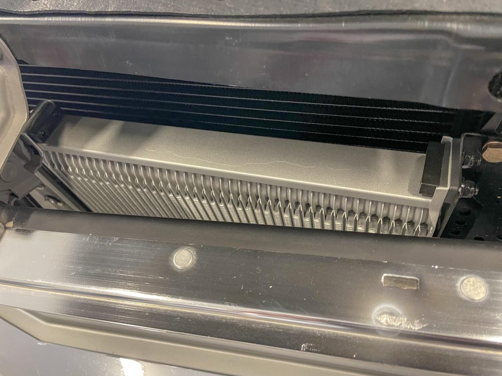 external fluid cooler installed in front of an engine radiator