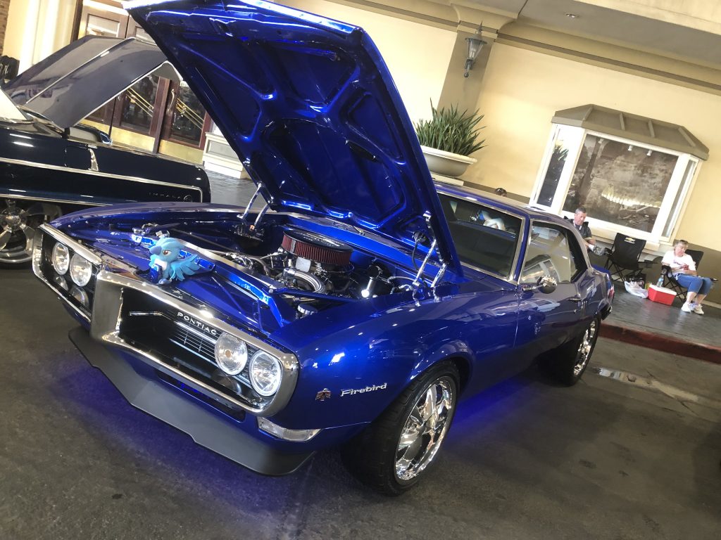 Blue custom 1968 Pontiac firebird show car