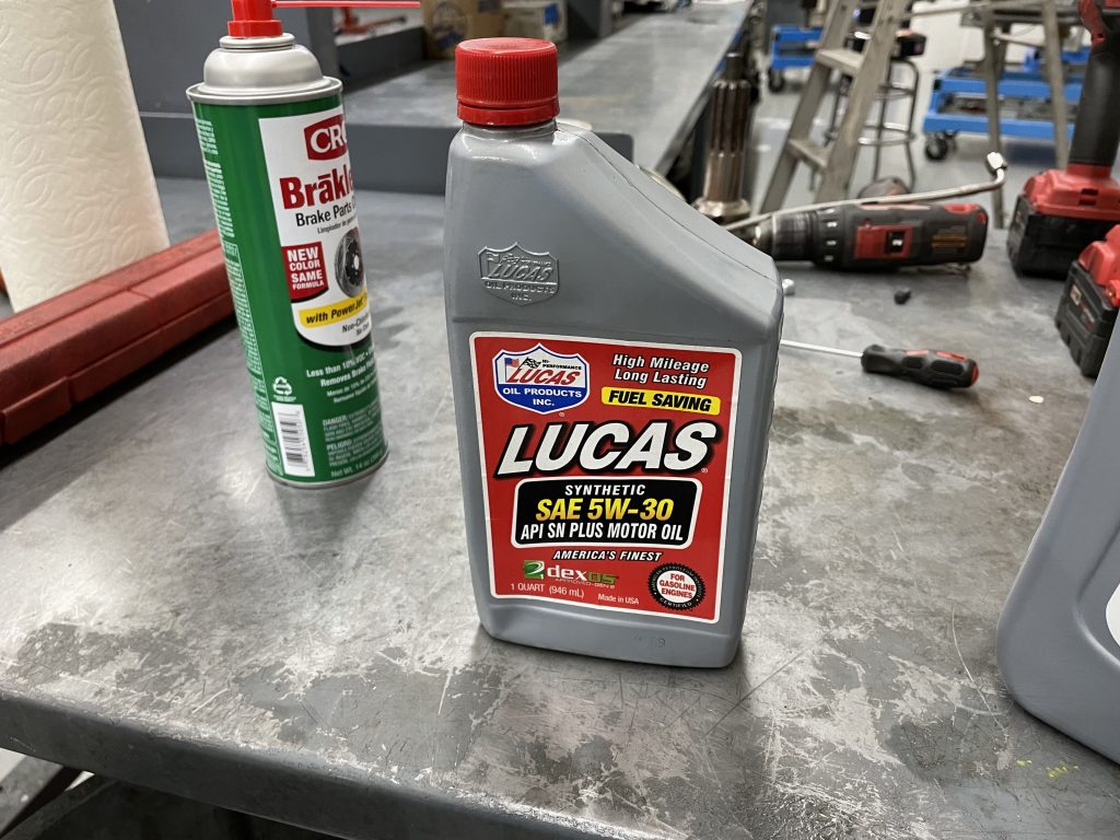 quart bottle of lucas synthetic engine oil