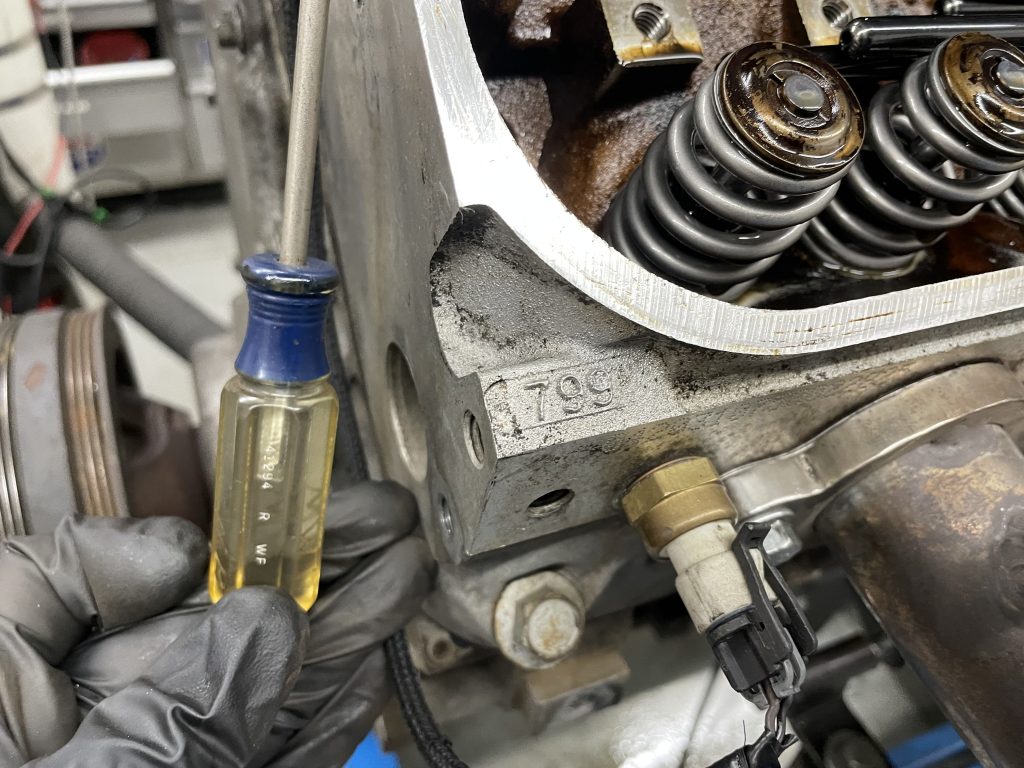 799 casting marks on a gm ls engine cylinder head