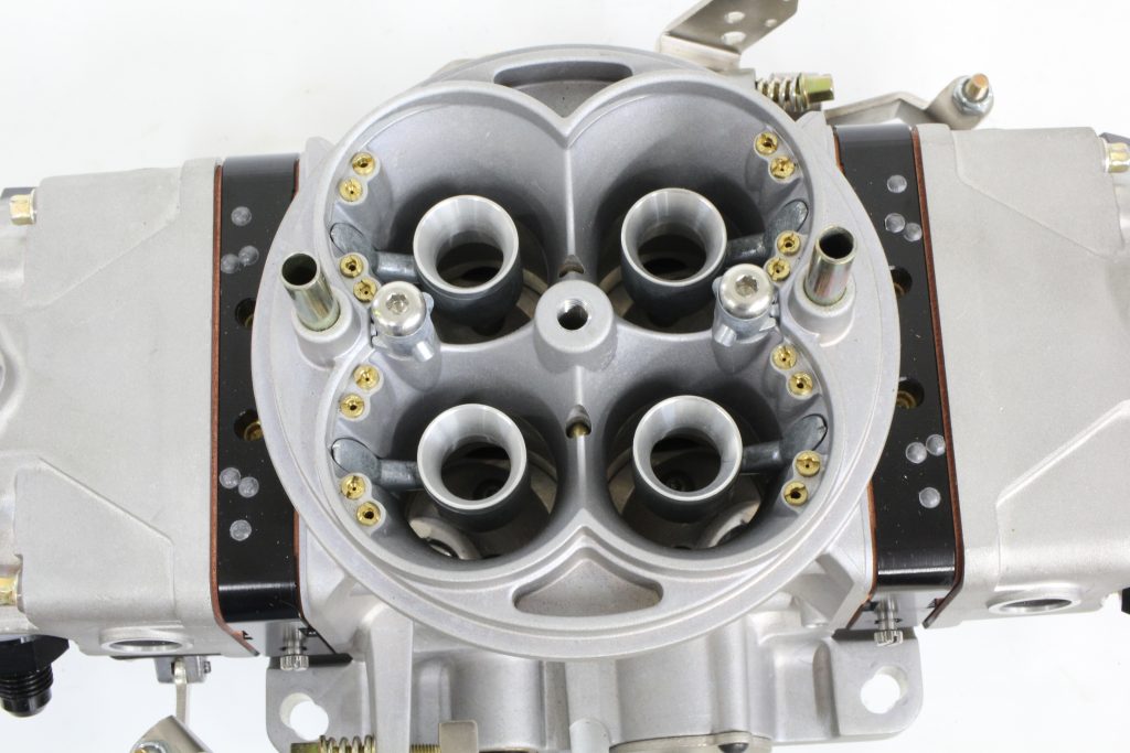 Top view of Edelbrock VRS-4150 carburetor throat