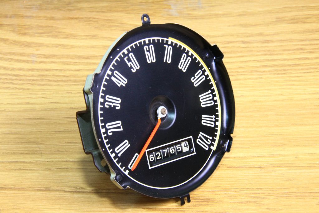 speedometer gauge from a vintage car