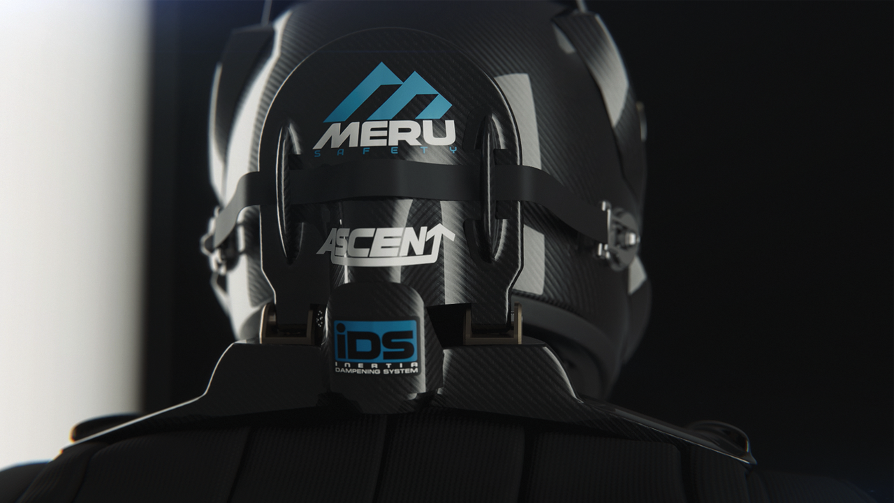 Parts Bin The Meru Safety Ascent Carbon Brace is SFI 38.1 Approved for