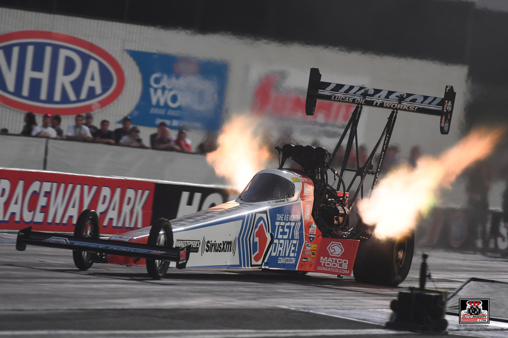 antron brown top fuel dragster launching at 2023 nhra us nationals
