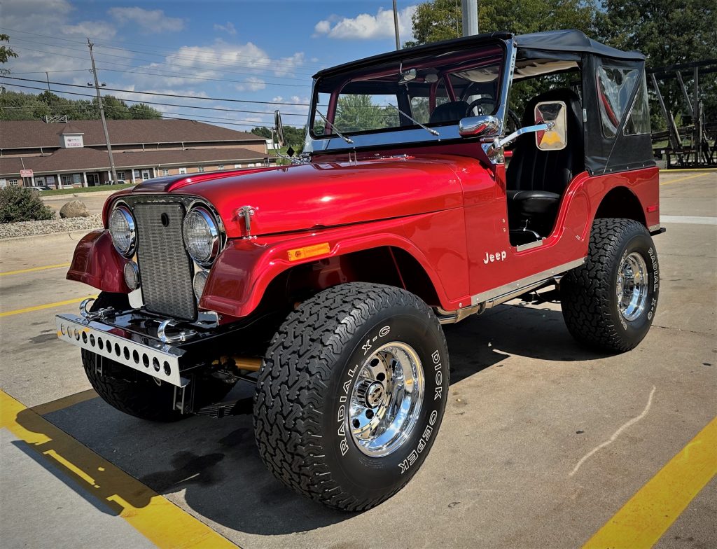 front driver side quarter shot of a customized Jeep CJ-5