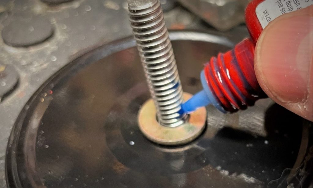 using loctite on a tumbler bolt