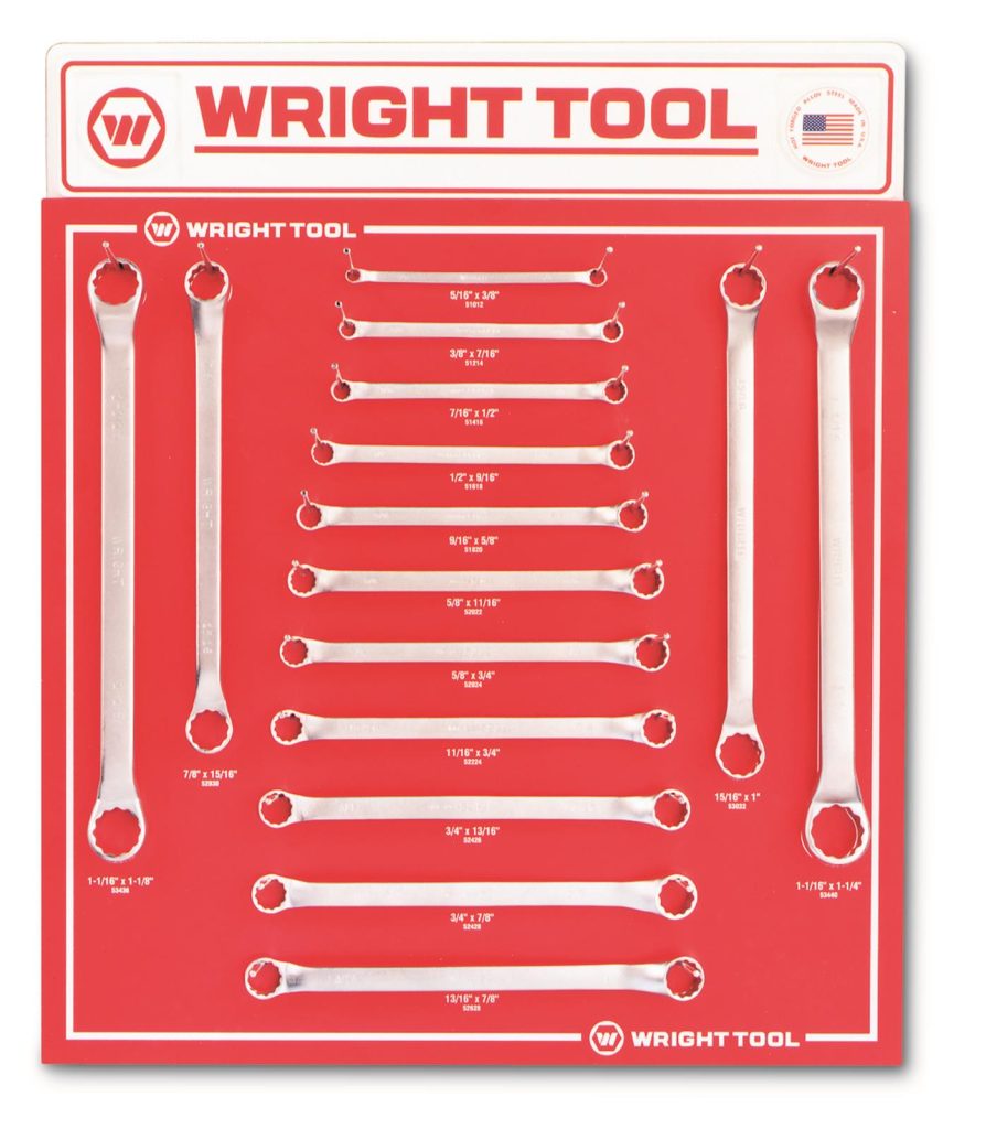 a wright tool wrench set mounting board