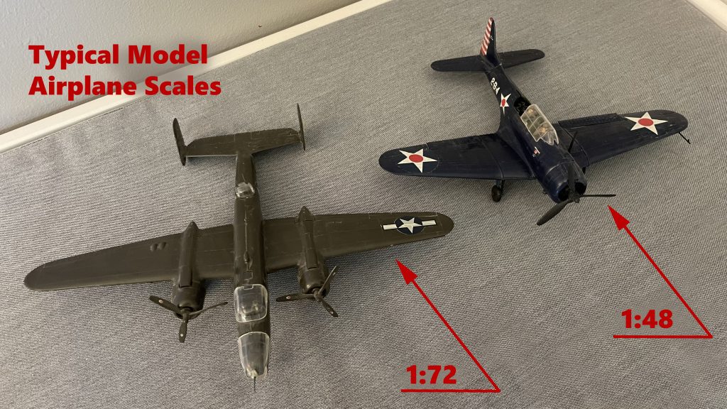 model airplane scale size comparison
