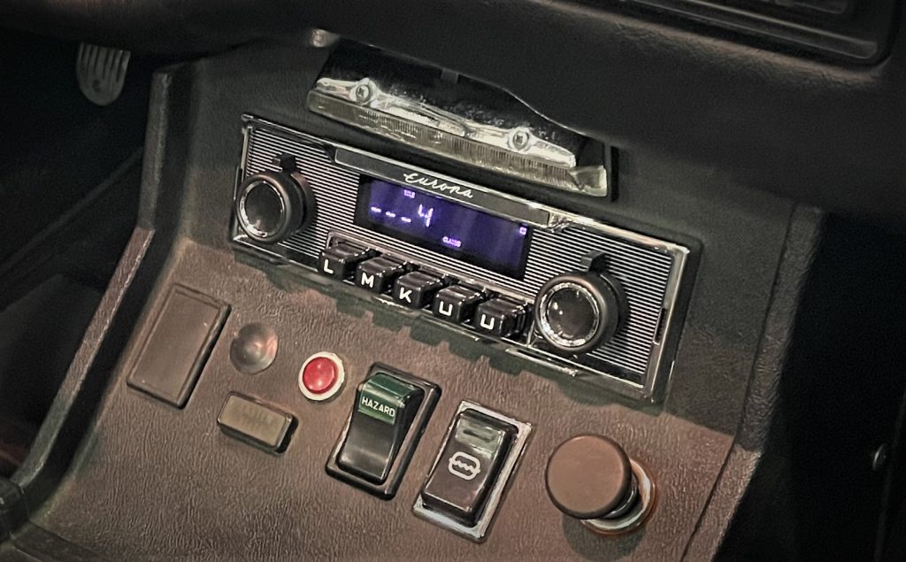 retrosound radio in the dash of a car