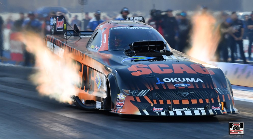 tim wilkerson funny car at nhra finals in pomonoa 2023