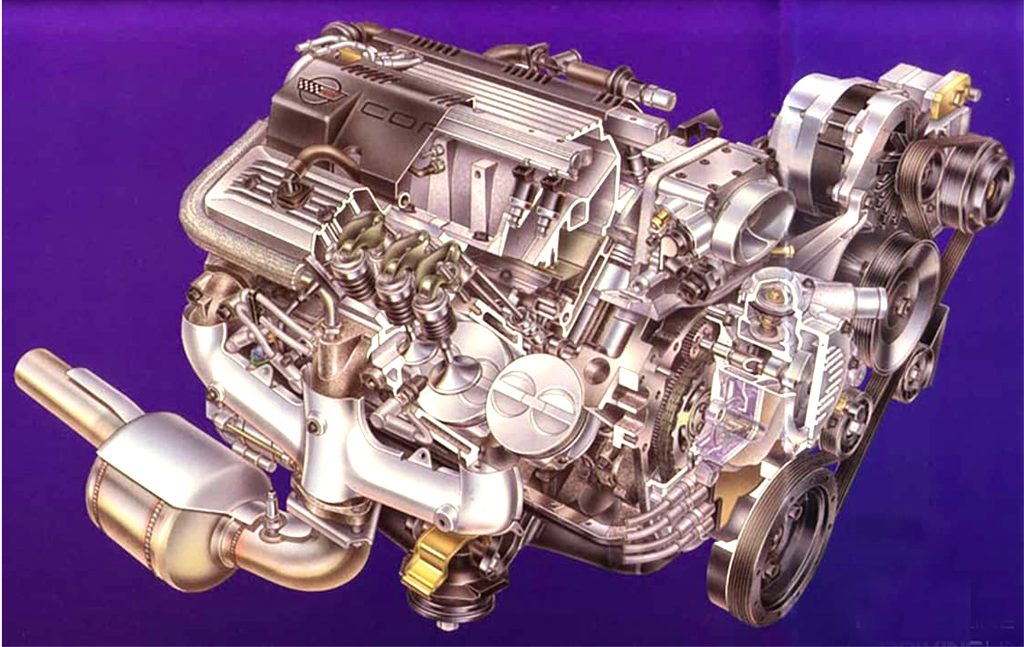 c4 corvette engine illustration