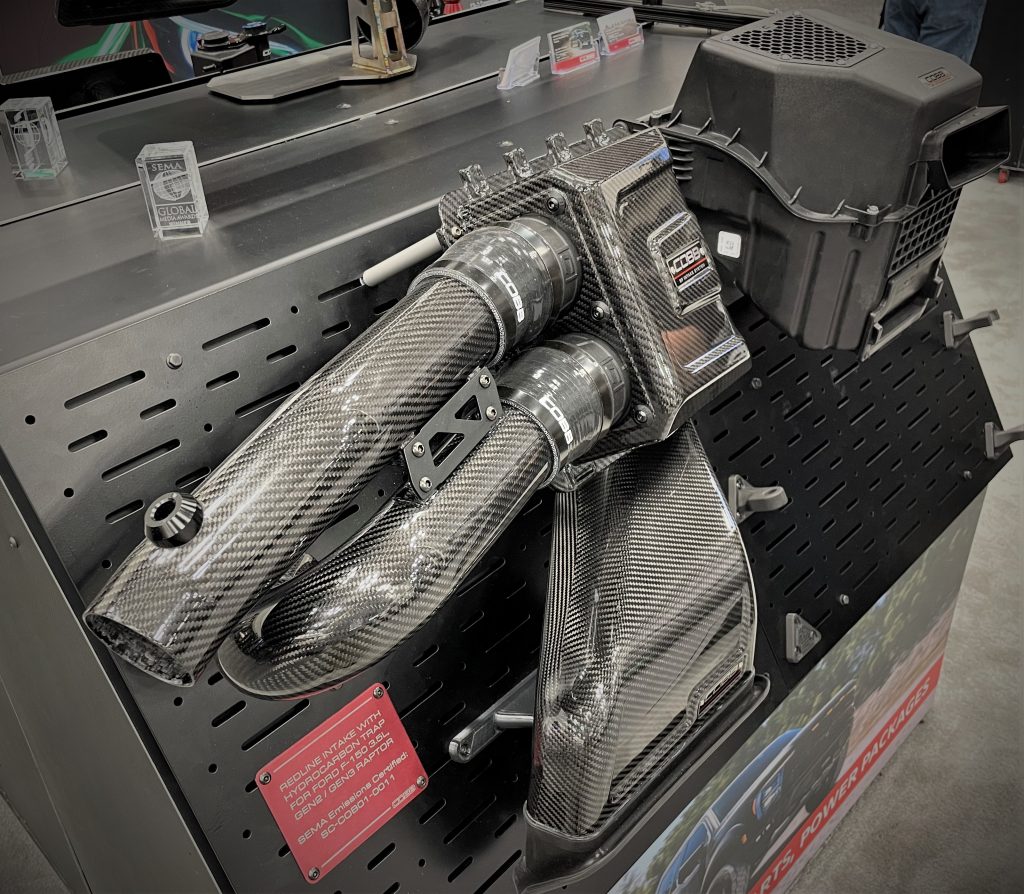 cobb tuning air intakes for ford trucks on display