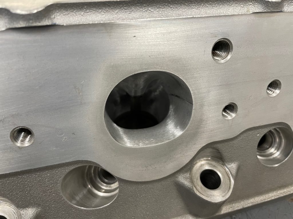 exhaust port on a trick flow cylinder head