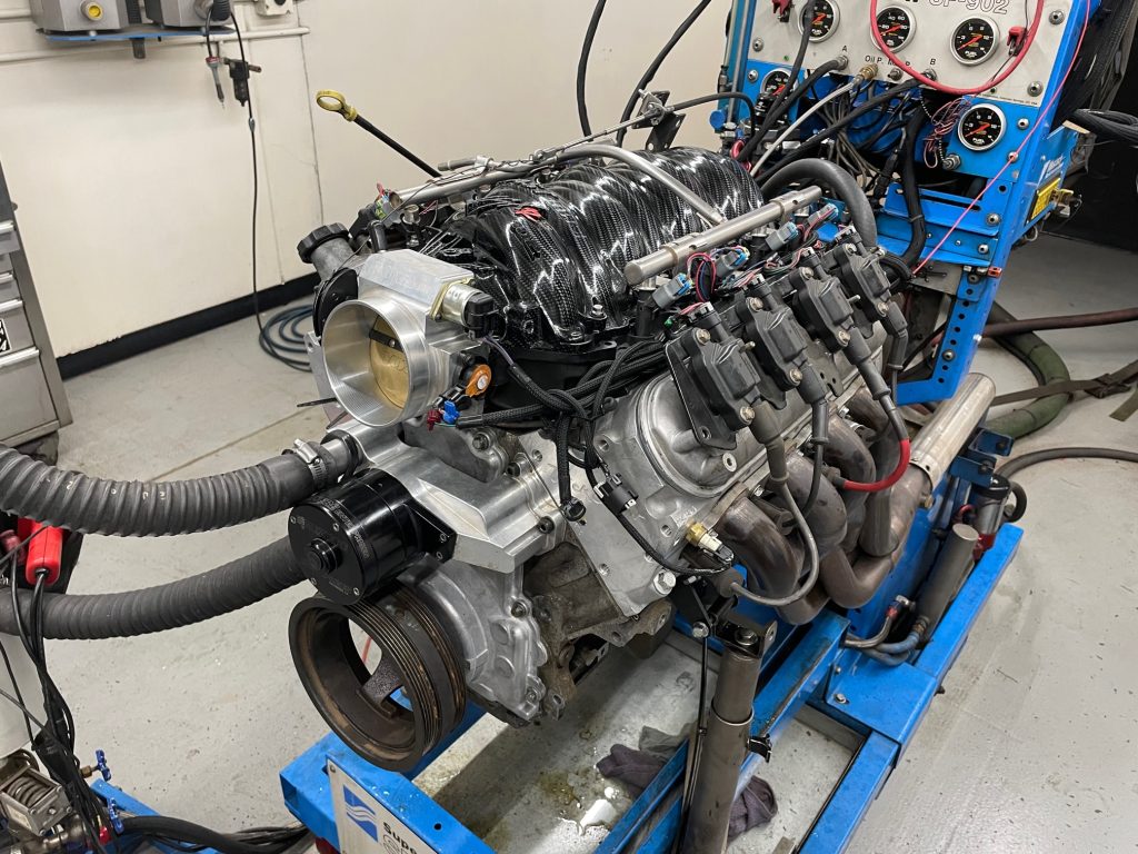 ls engine on a dyno test