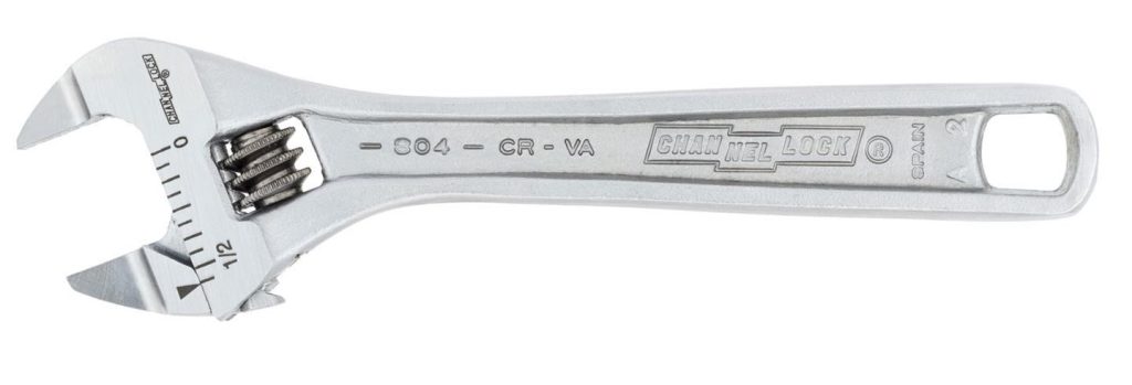channellock adjustable wrench, side view