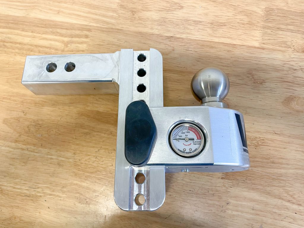 weigh safe trailer hitch on a table