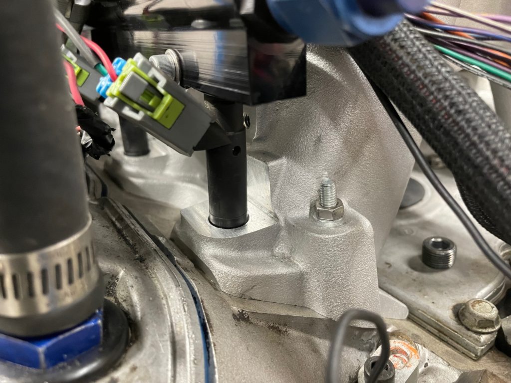 close up of fuel injector on an engine