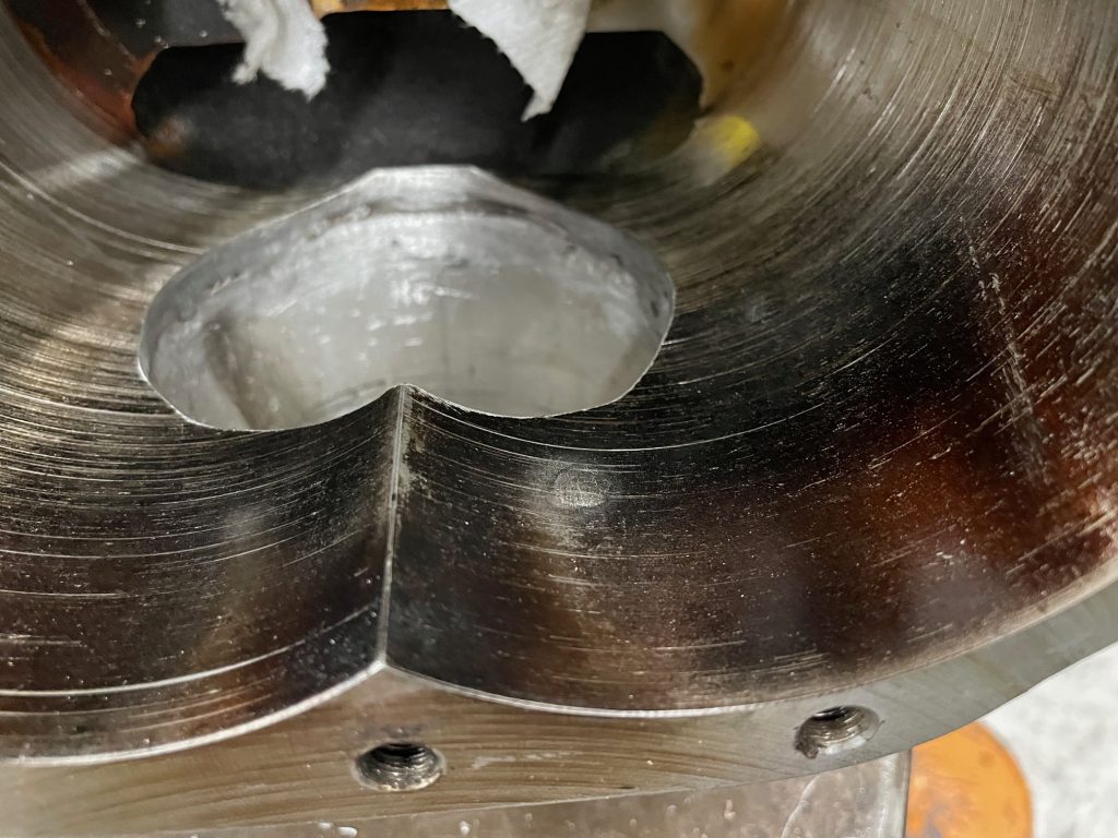 close up of porting hole in manifold