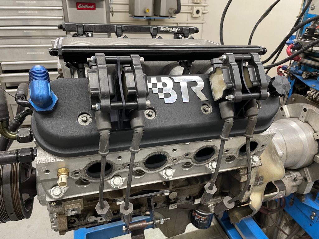 btr valve covers on an engine dyno