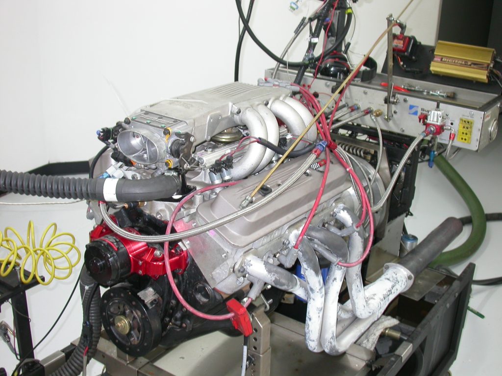 tpi engine on a run stand