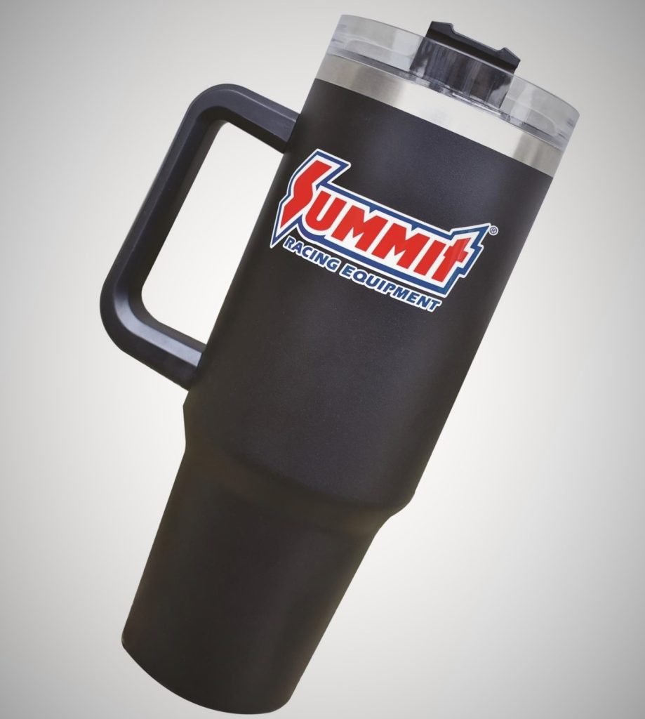 Black Summit Racing 40 ounce travel mug