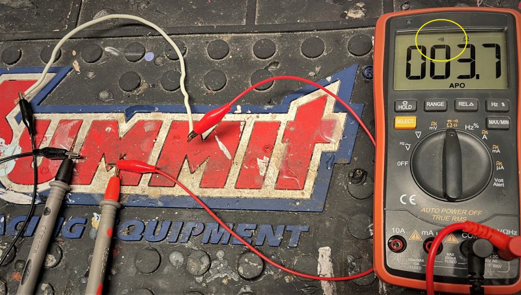 testing continuity with a multimeter