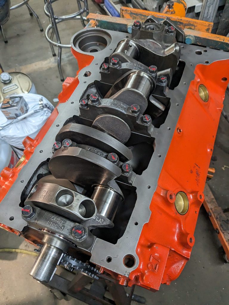 crankshaft installed in an engine