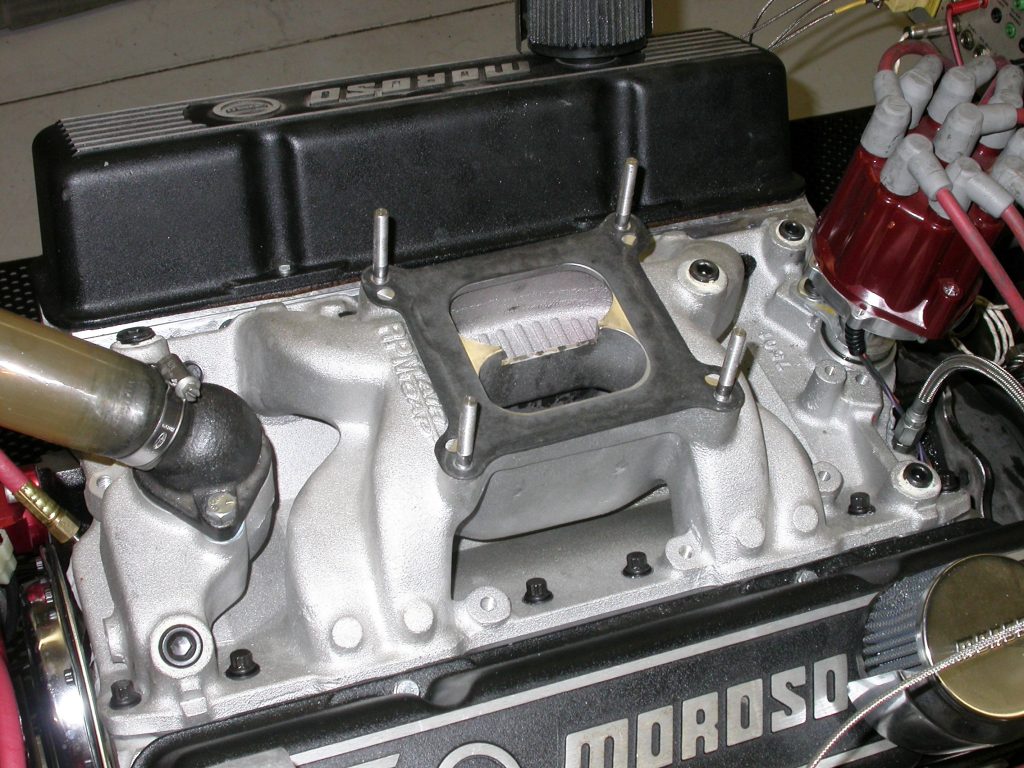 Intake manifold installed on an engine