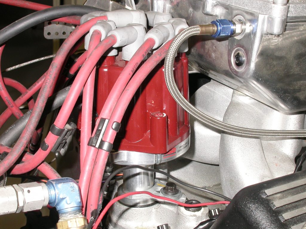 distributor installed on a sbc v8 engine