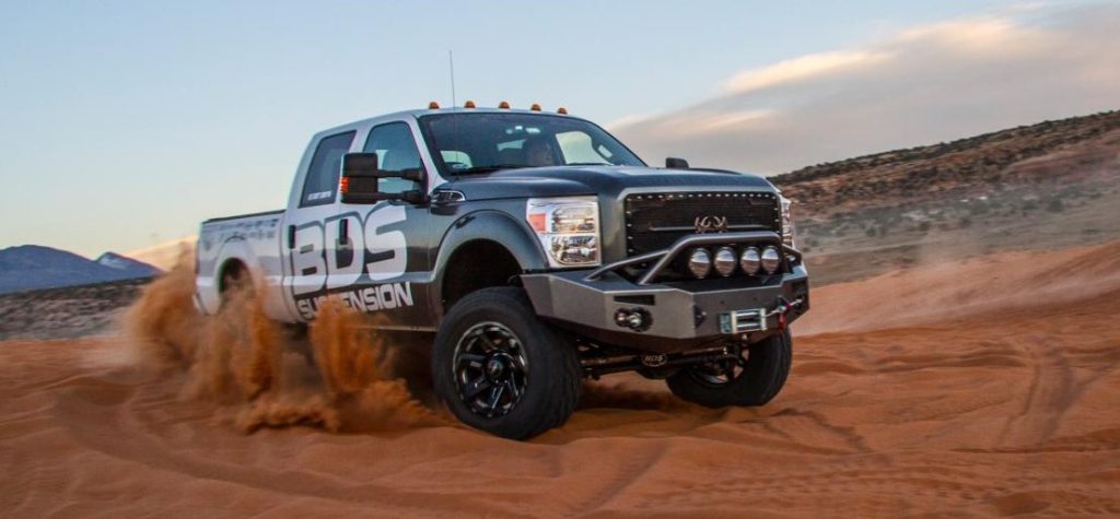 ford super duty f siers truck in desert