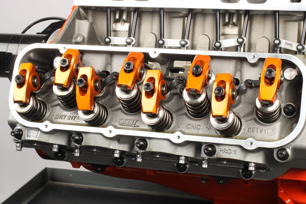 offset rocker arms in a big block v8 chevy engine