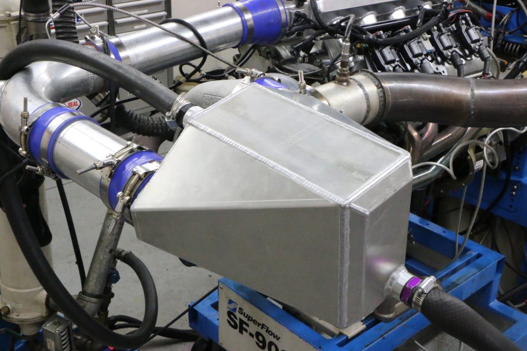 intercooler box on an engine dyno