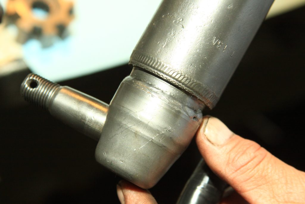 end of a power steering cylinder