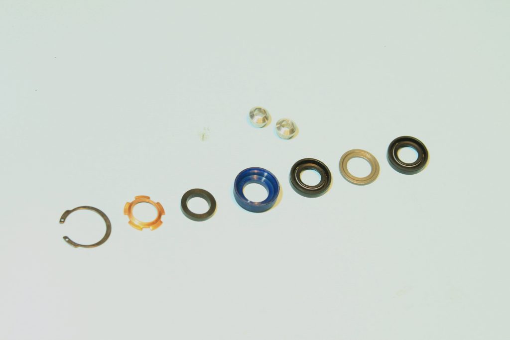 a collection of clips and washers