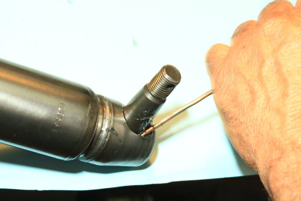 lubing shaft in a power steering cylinder