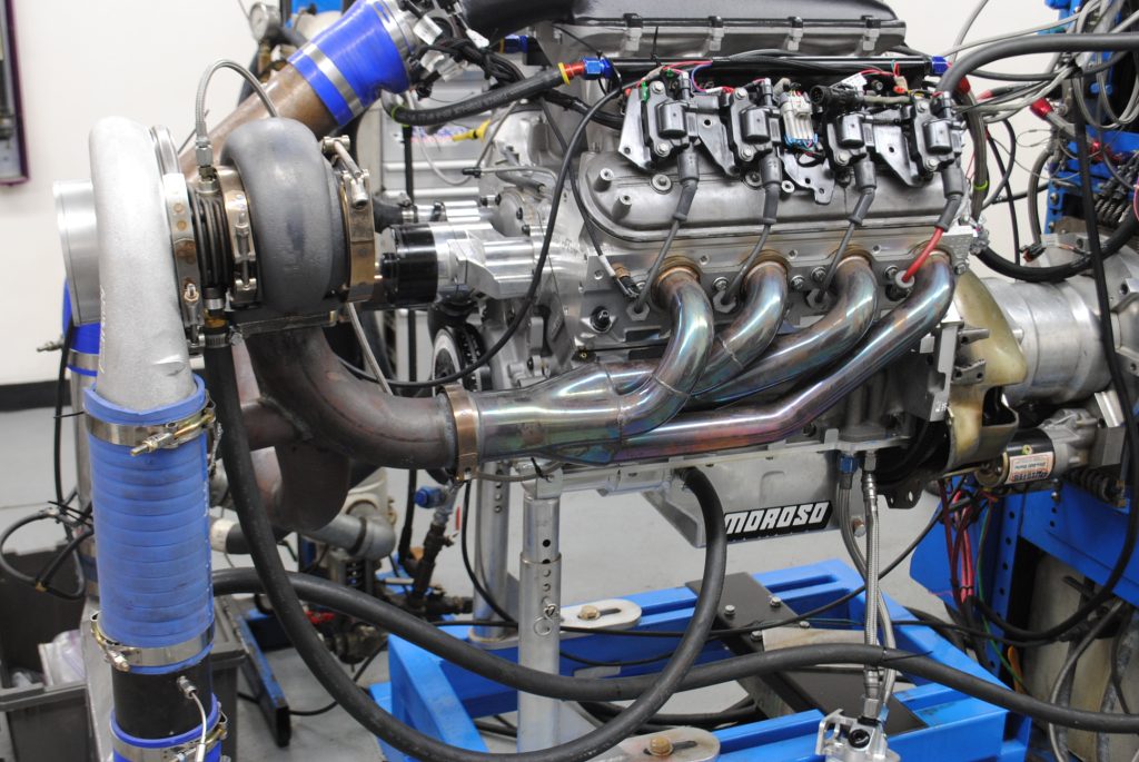 turbocharged ls engine on dyno