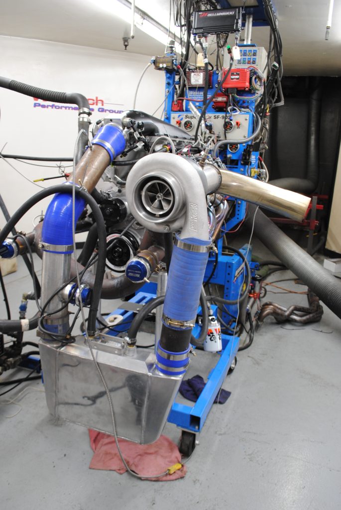 ls turbo intercooler engine dyno test setup