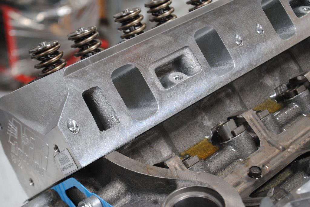 view of intake side of an AFC Cylinder head
