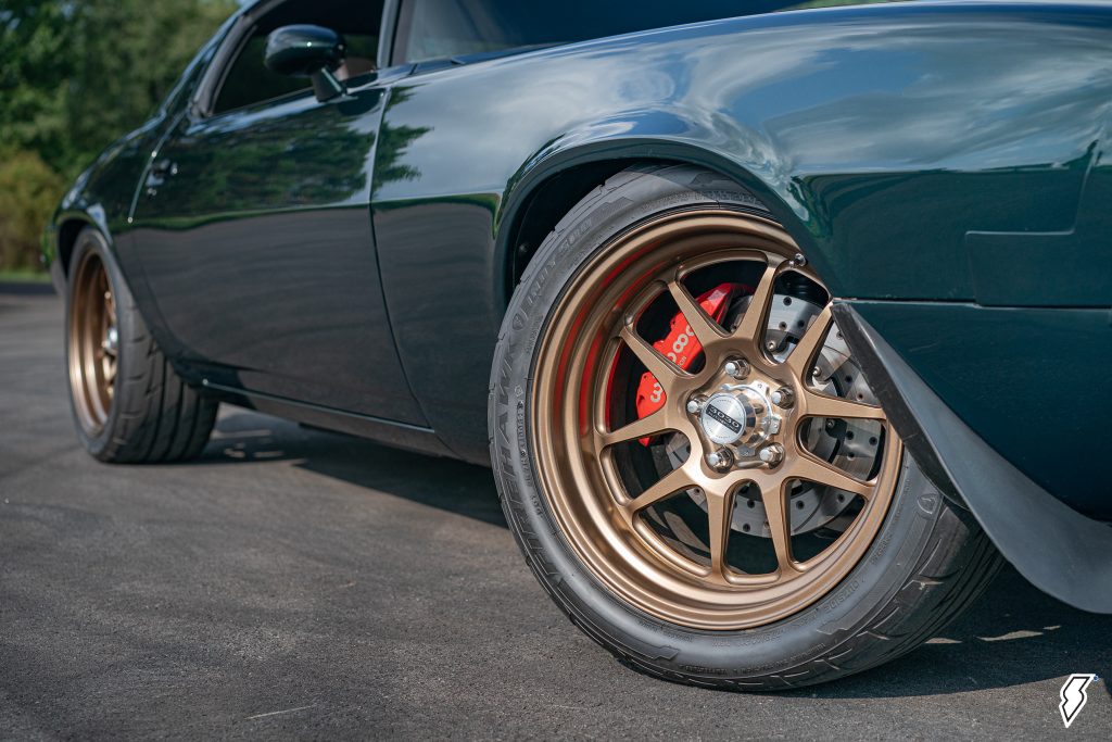custom wheels and brakes on a 1974 Chevy Camaro