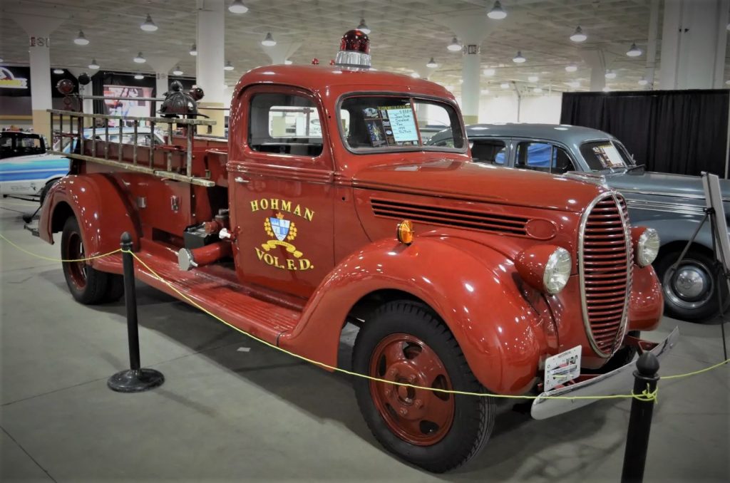 1939 ford fire hohman fire department ladder truck