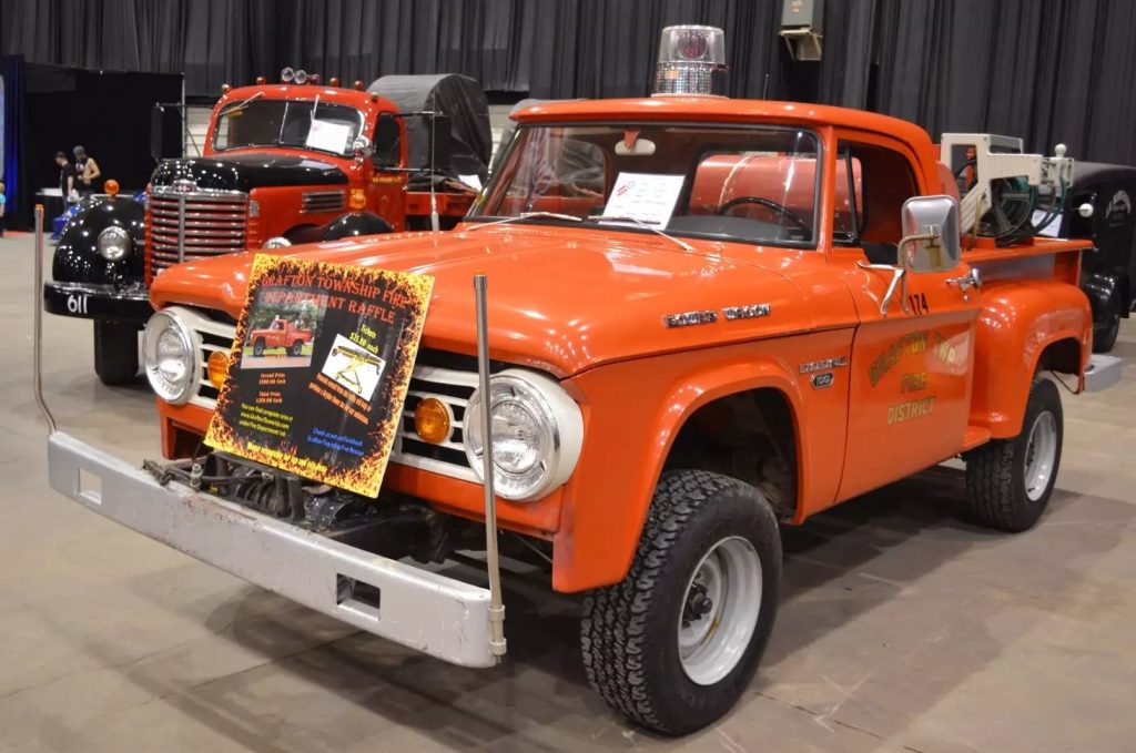 vintage 1967 dodge power wagon fire truck